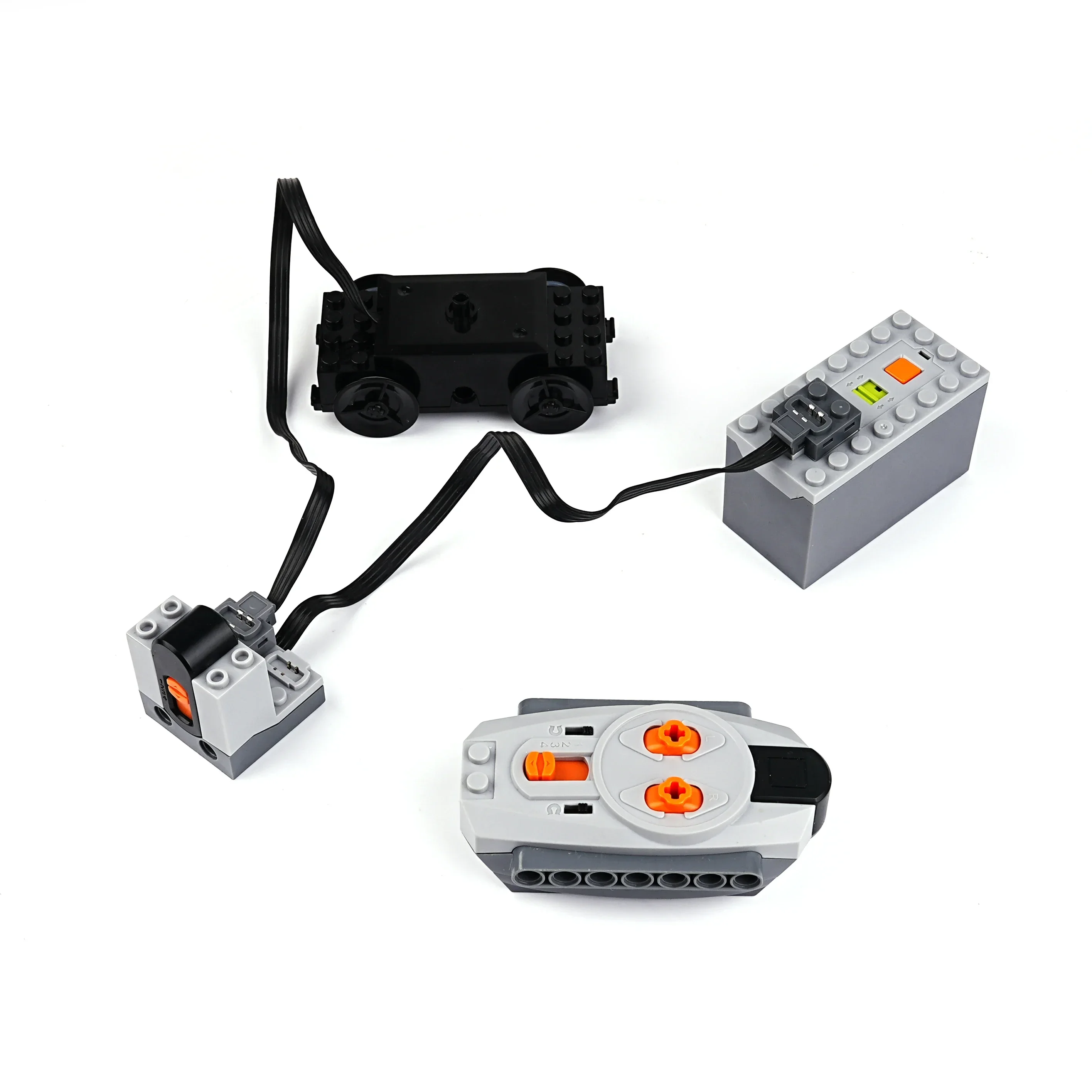 Kit de motor de tren con funciones de potencia MOC 88002 de alta tecnología con control remoto IR, compatible con modelos legoeds 10219 10254 8879 8884