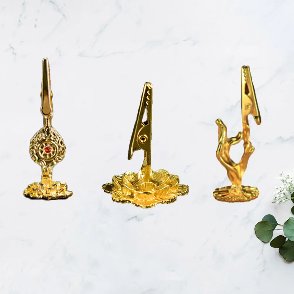 

3Pcs Alloy Lotus Base Incense Clip Burner Set for Aroma Therapy Relaxation Home Tea Room Bedroom Yoga Meditation Sauna Kitchen