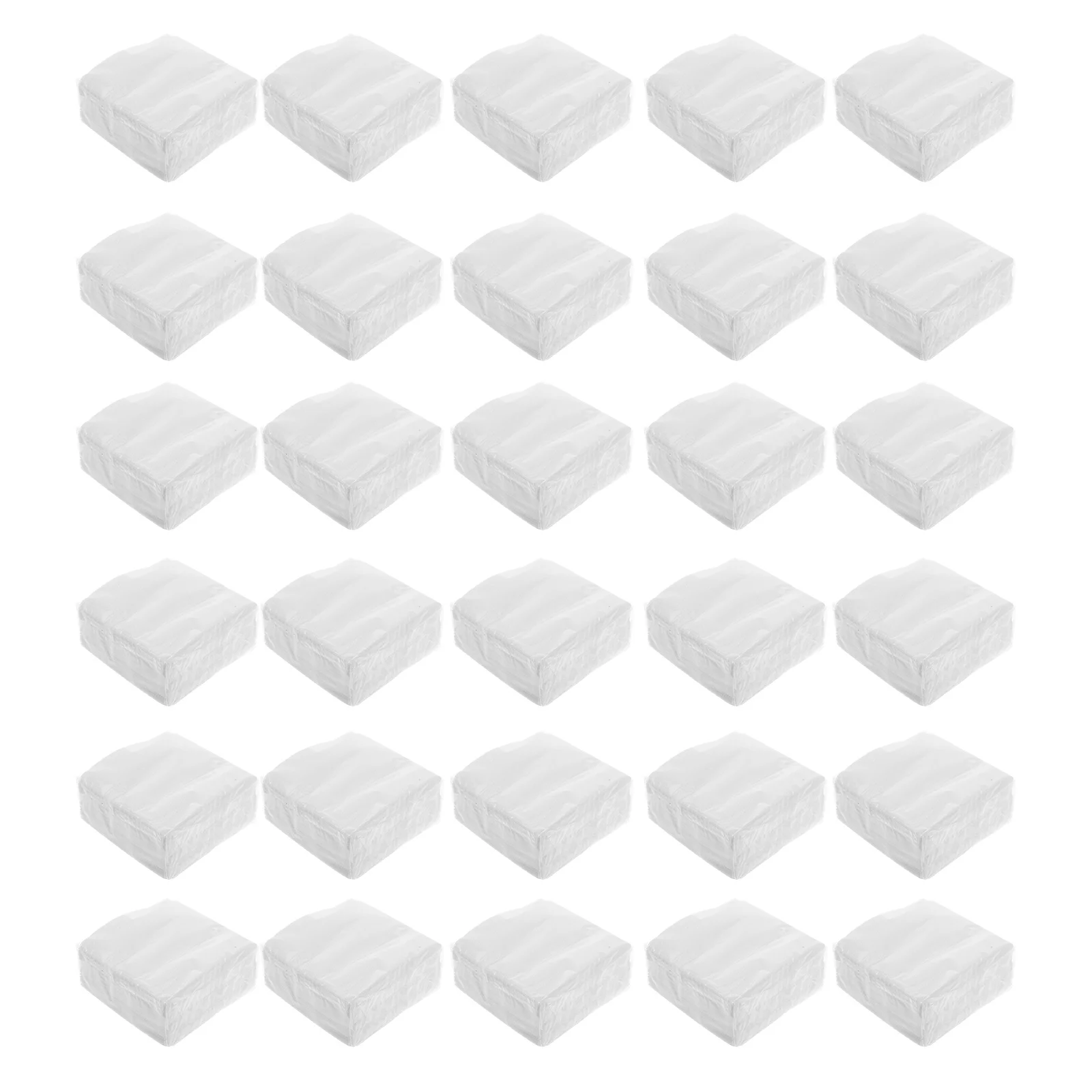 Papier de soie épais et pliable pour le visage, 50 pièces, serviettes blanches en vrac, pâte de bois vierge, bord en relief, hôtel, Restaurant, fête, mariage