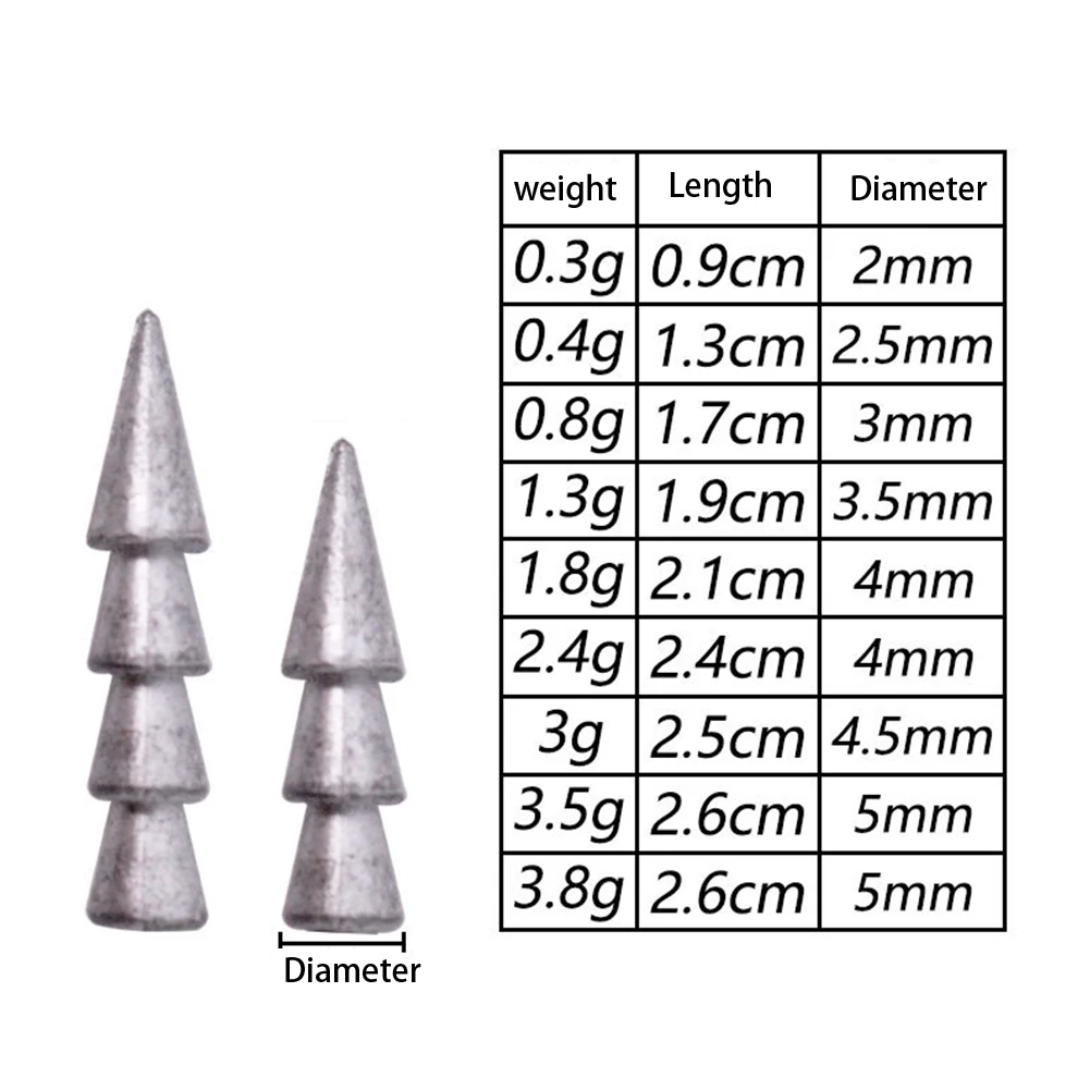 Hoge Kwaliteit Mooie Duurzame Draagbare Pratical Vissen Lood Nagelgewichten Lood Zinklood Visklood Visuitrusting Lood Zilver 10 *