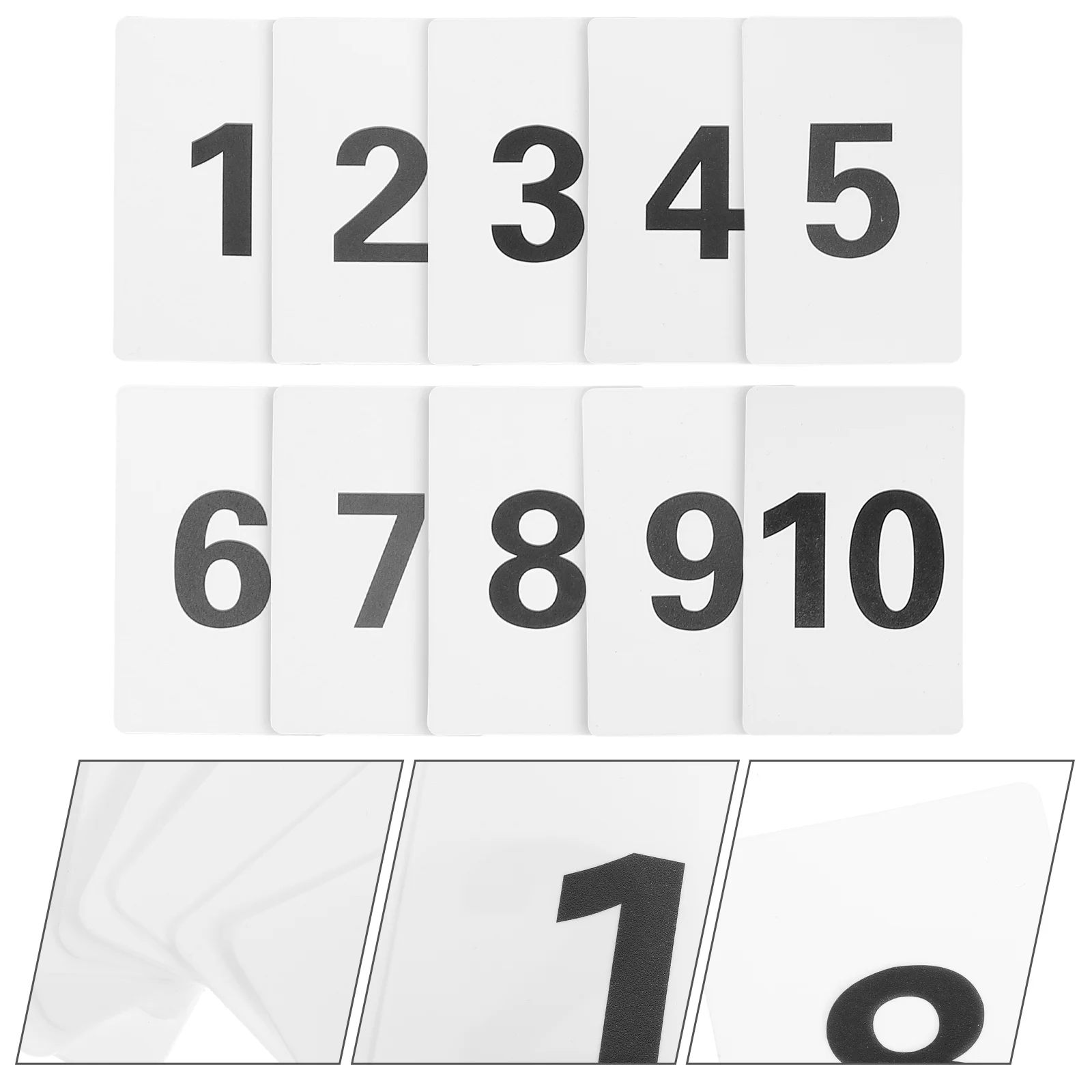 

10Pcs Plastic Number Cards 1 10 Digital Sequential Table Numbers Sturdy Durable ID Tag Label Code Marker For Banquet Event