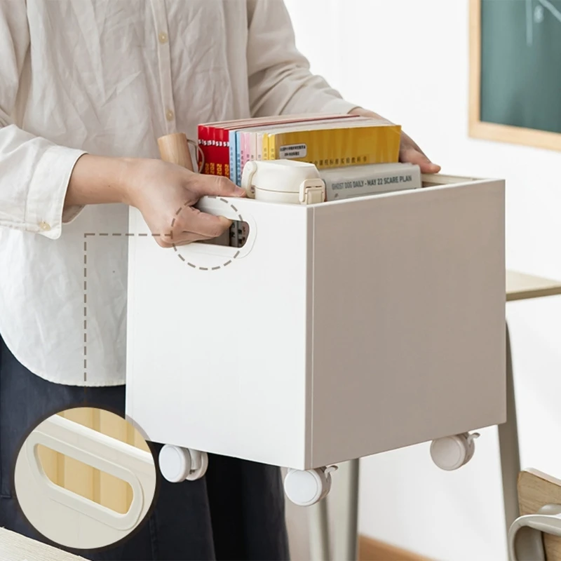 Boîte rangement en plastique pour livres, boîte rangement livres mobiles, panier rangement capacité pour