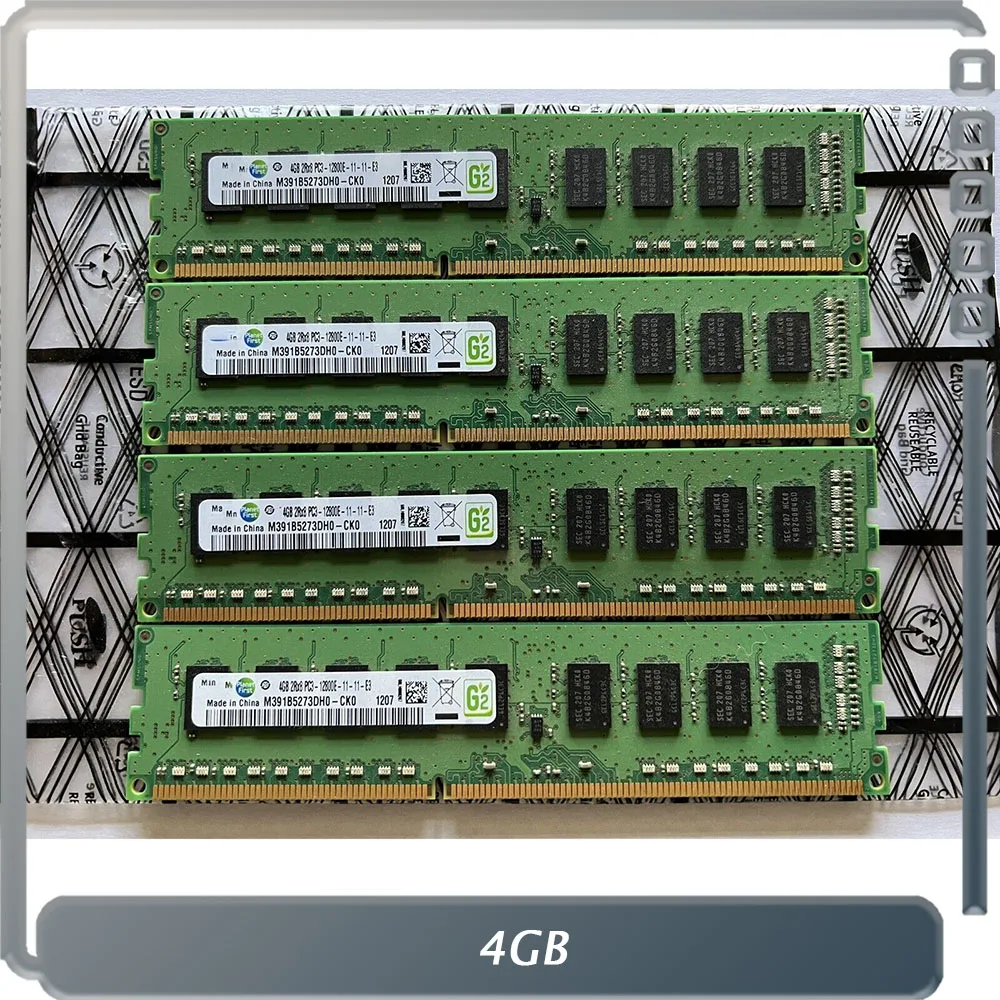 1 pcs für samsung server ram für ibm 00 d4957 4gb x1 ddr3 1600mhz 12800e M391B5273DH0-CK0 ecc