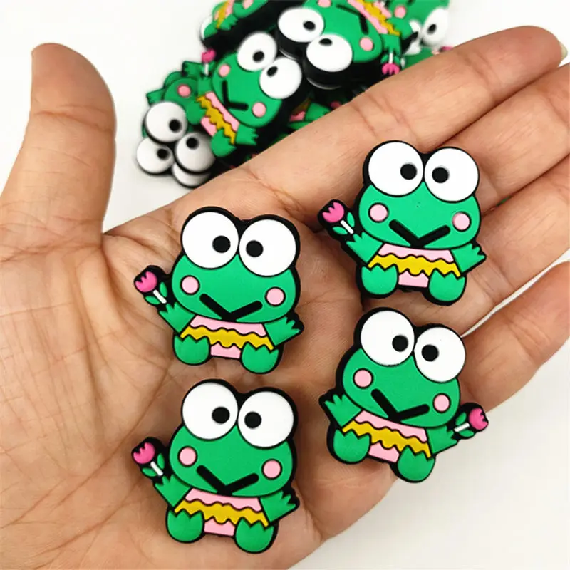 10pcs Keroppi frog Silicone focal Beads For Jewelry Making DIY Nipple Chain Bead Pen Handmade Accessories