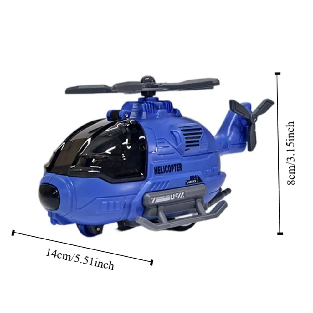 Helikoptermodel Simulatie Vliegtuigen Open cockpit Draaibare propeller Wrijvingsaangedreven vliegtuigen Creatief educatief
