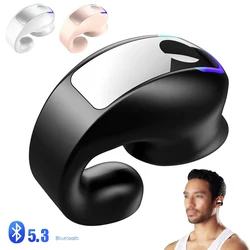 Mini Single Earclip Earphones Ear Ear Wireless Bluetooth-Compatible Sports Headphones Mini Bone Conduction Single Ear Headphones