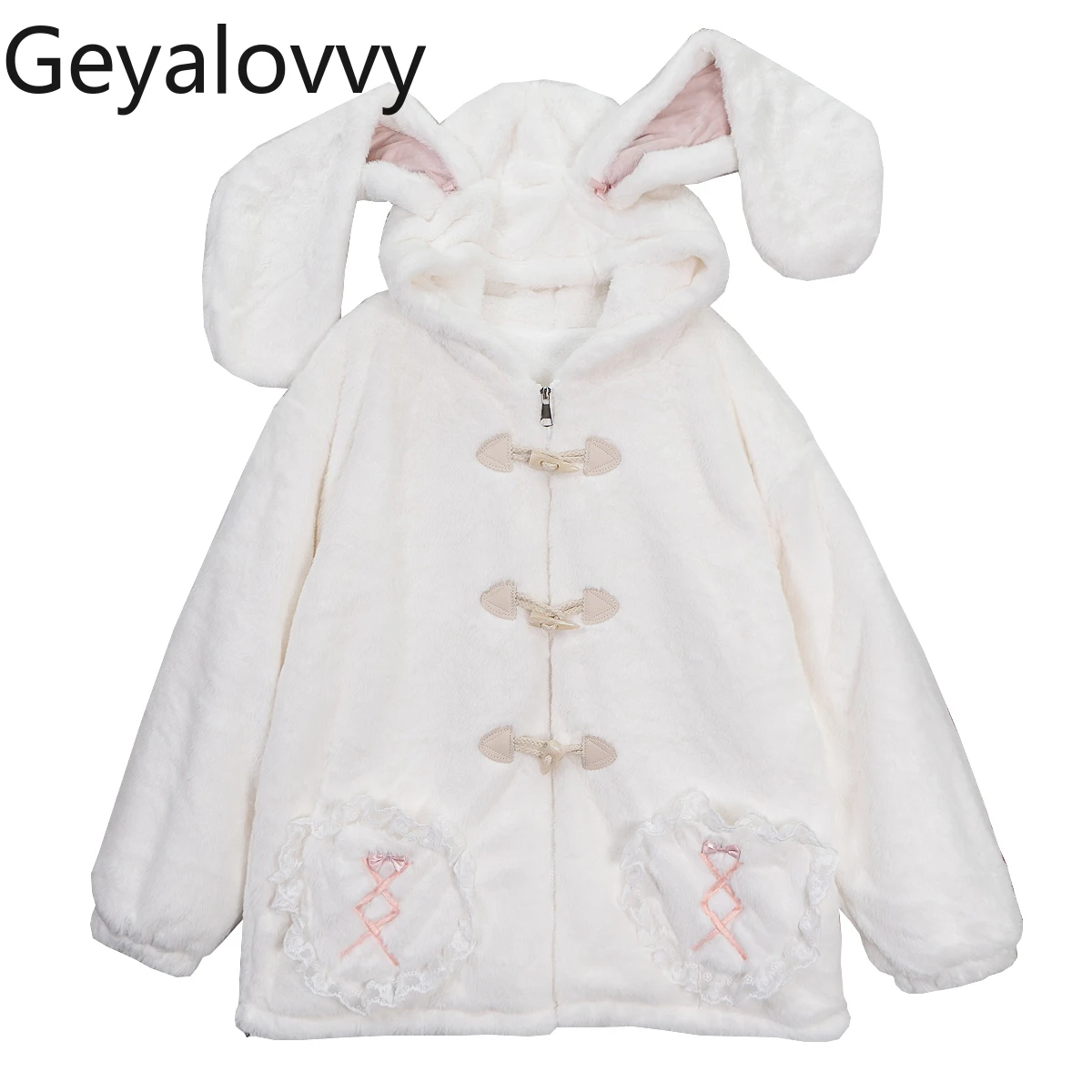 

Свободное флисовое утолщенное плюшевое повседневное пальто в стиле Лолиты с капюшоном, женская модная зимняя новинка 2025 года, повседневные теплые куртки для студентов