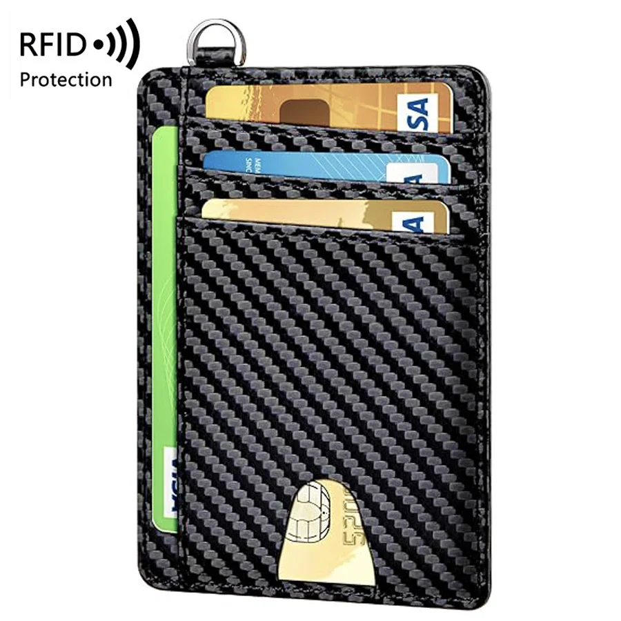 Slim Wallet, Credit Card Holder for Women, Minimalist Front Pocket RFID Blocking Card Cases, Small Wallet Women Men