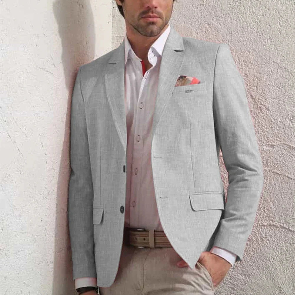 

B.A3691 Men Formal Summer Suit Jacket Men Business Jacket Elegant Lapel Business Coat