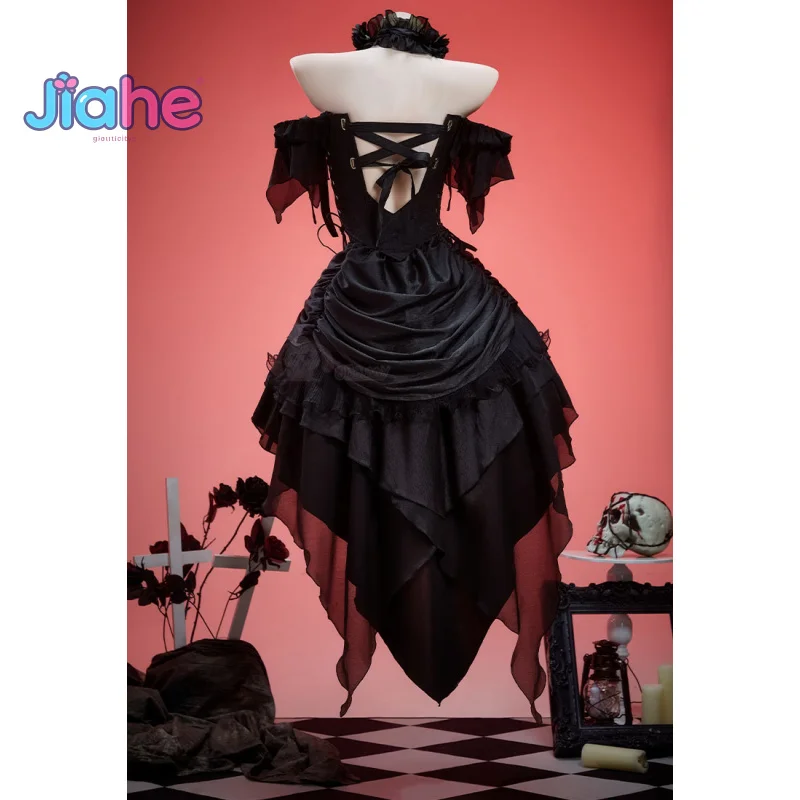 MisaMisa 2025 New Anime DEATH NOTE Cosplay Costume Halloween Party Dark Gothic Wedding Dress Accessories Props Women's Uniform