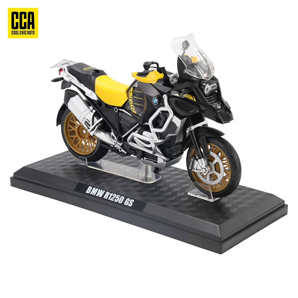 MSZ CCA 1:12 BMW R1250GS S1000R with base alloy die-cast car motorcycle model, toy gift giving, die-cast static motorcycle model