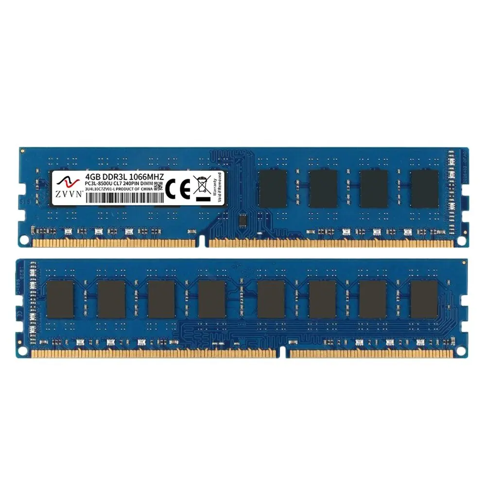ZVVN 4GB DDR3L 1066 (PC3L 8500) 240 Pin 1.35V DIMM PC RAM Desktop Computer Memory Blue Model 3U4L10C7ZV01-L