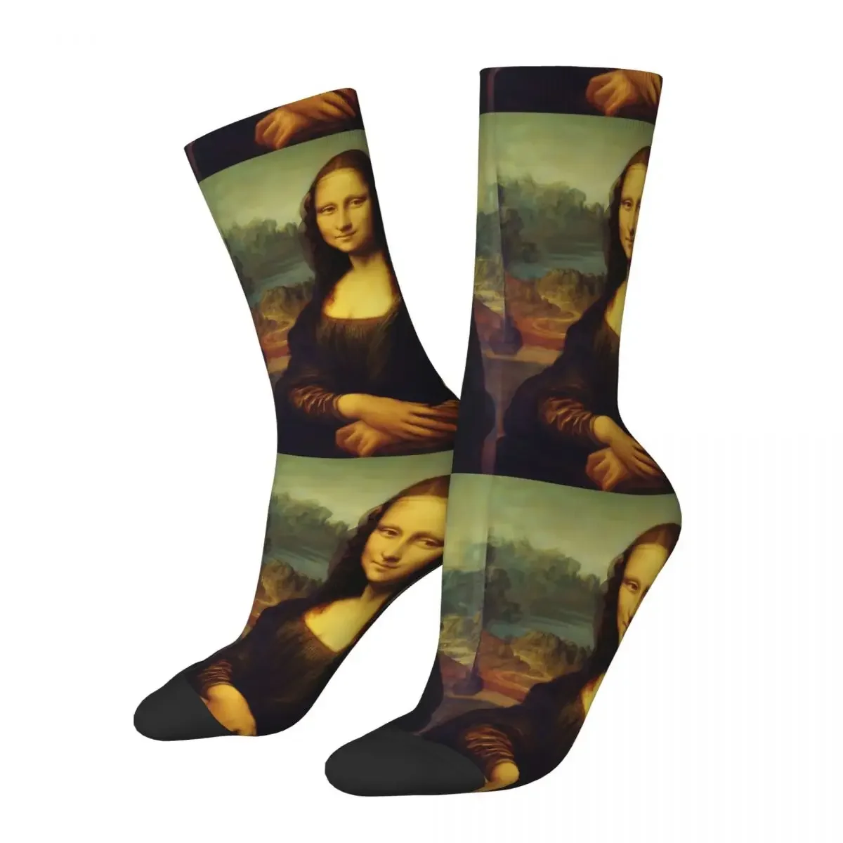 

Mona Lisa - Detailed & Restored Socks Harajuku High Quality Stockings All Season Long Socks Accessories Unisex Birthday Present