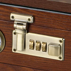 Zigarren-Humidor, Zedernholz-Humidor, Zigarrenbox, Glasplatte, Desktop-Humidor mit Front-Hygrometer, Luftbefeuchter, Teiler, Zubehör, Schublade – Detail 8