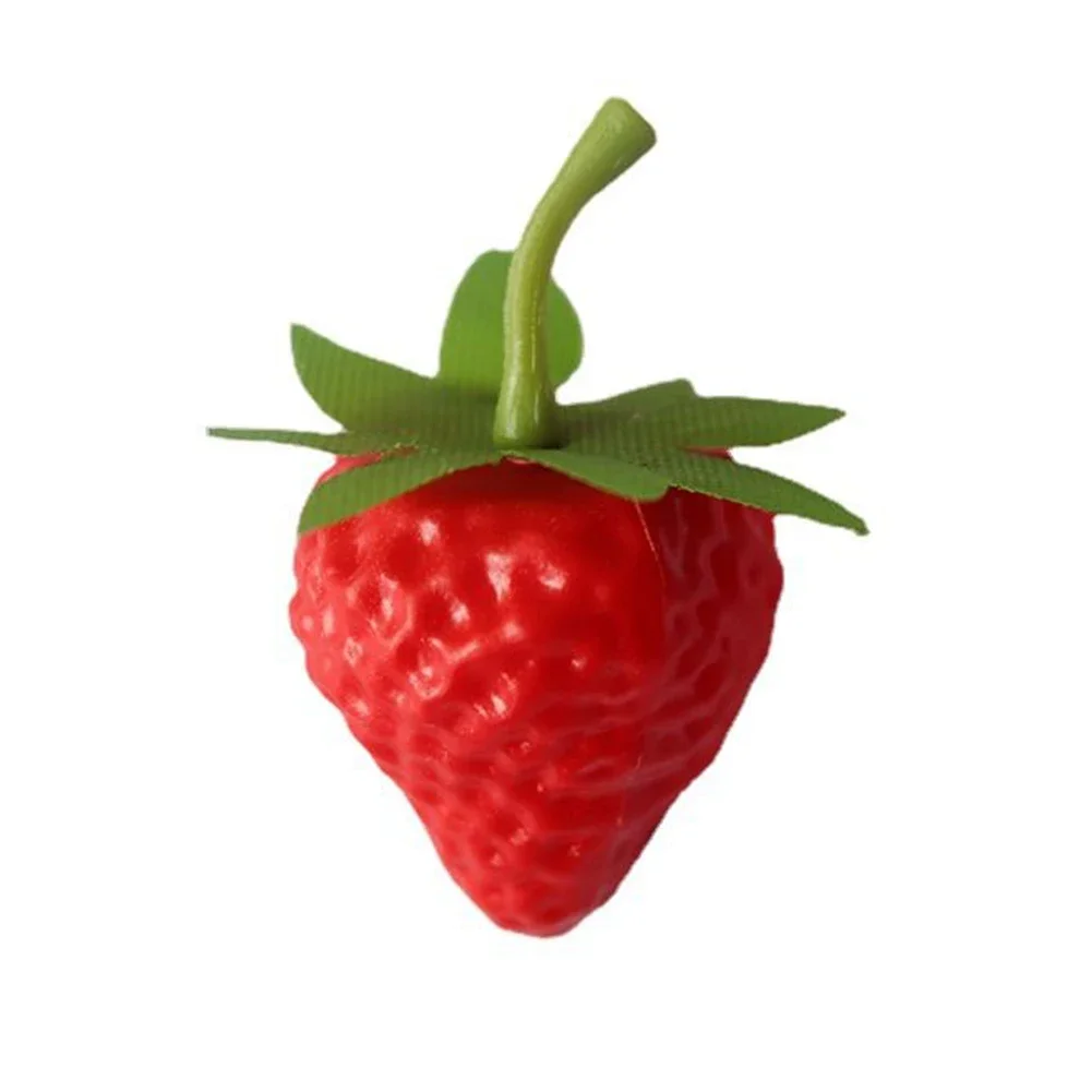 20Pcs Artificial Strawberry Artificial Fruits Prop Ornament DIY Plastic Fake Fruit For Christmas Home Wedding Decoration