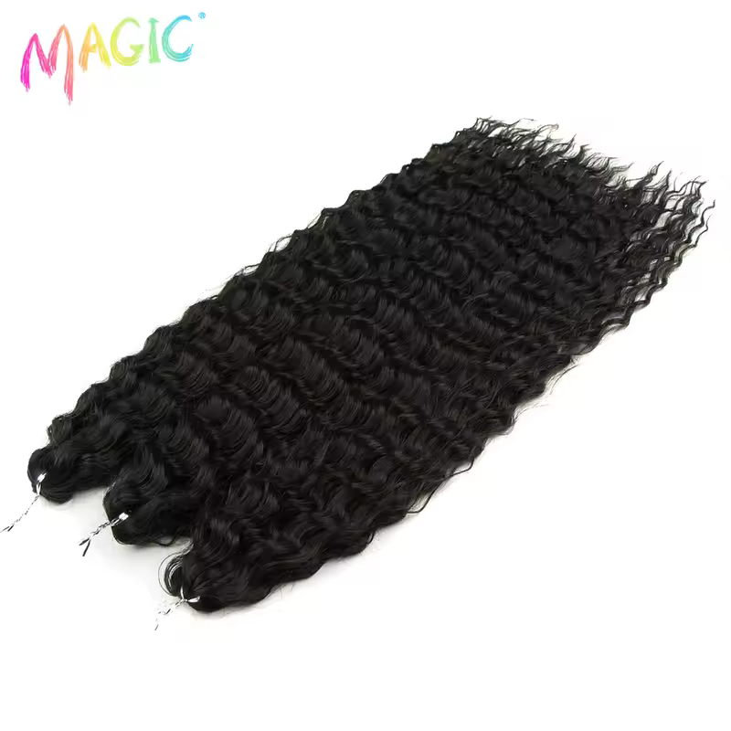 Magic Ariel Curl Hair Water Wave Twist Crochet Hair Synthetic Braid Hair Ombre Blonde 22 Inch Deep Wave Braiding Hair Extension - Image 62