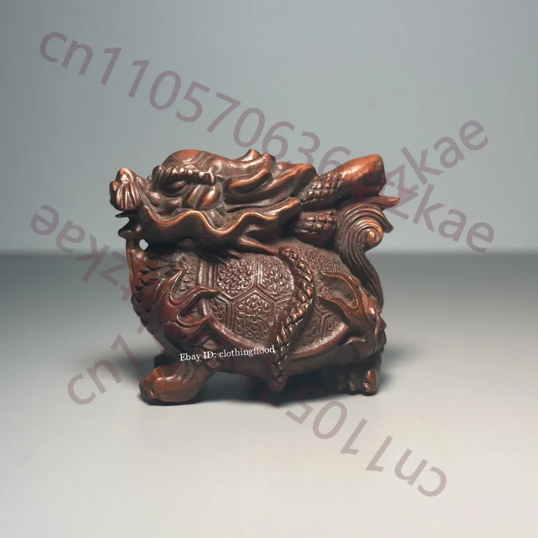Collection Wood Carving Xuanwu Auspicious Divine Beast Ornaments, Handicrafts
