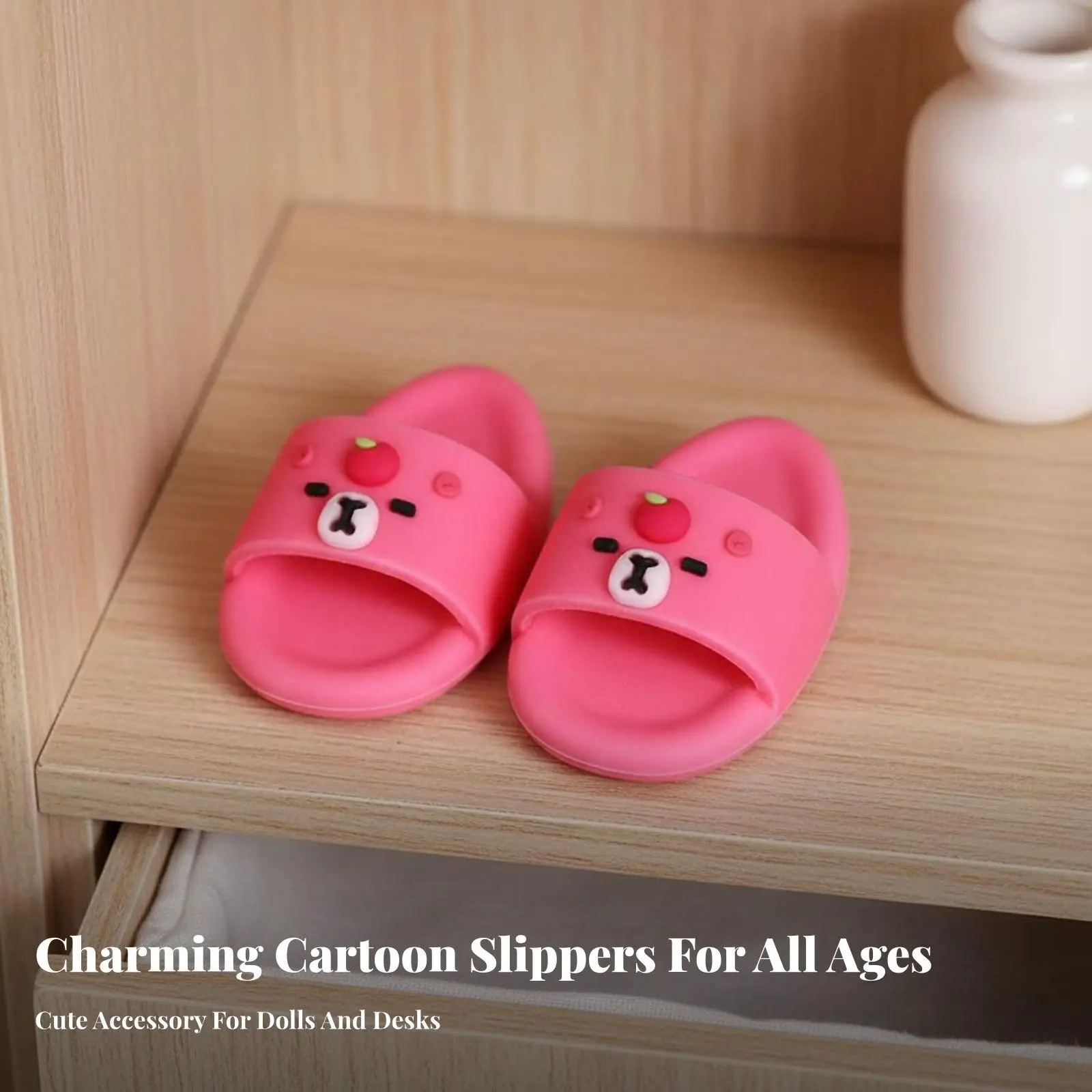Doll Slippers Capybara Design PVC Flexible Mini Slides 1 6 Shoes for Dollhouse Miniatures Wardrobe