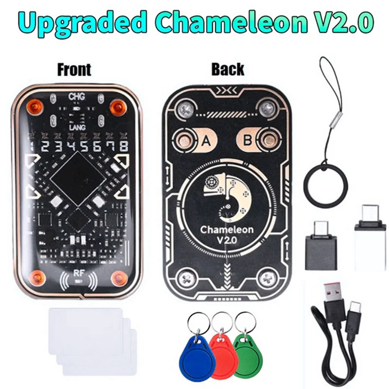 

A92Z Chameleon V2.0 125K 13.56M RFID Smart Card Emulator+ 3XUID Keychain/CUID Card Restart Smart Chip Reader IC ID Decode
