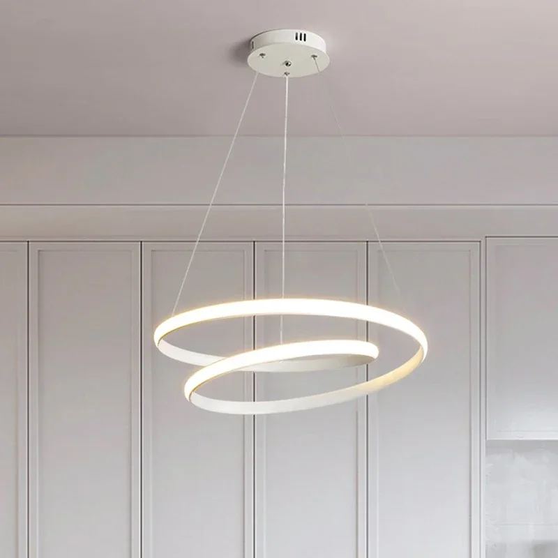 Imagem -05 - Lâmpada Suspensa Led para Decoração Luminária Pendente Iluminação Interior Sala de Estar Quarto Mesa de Jantar Moderno 30 cm 60cm