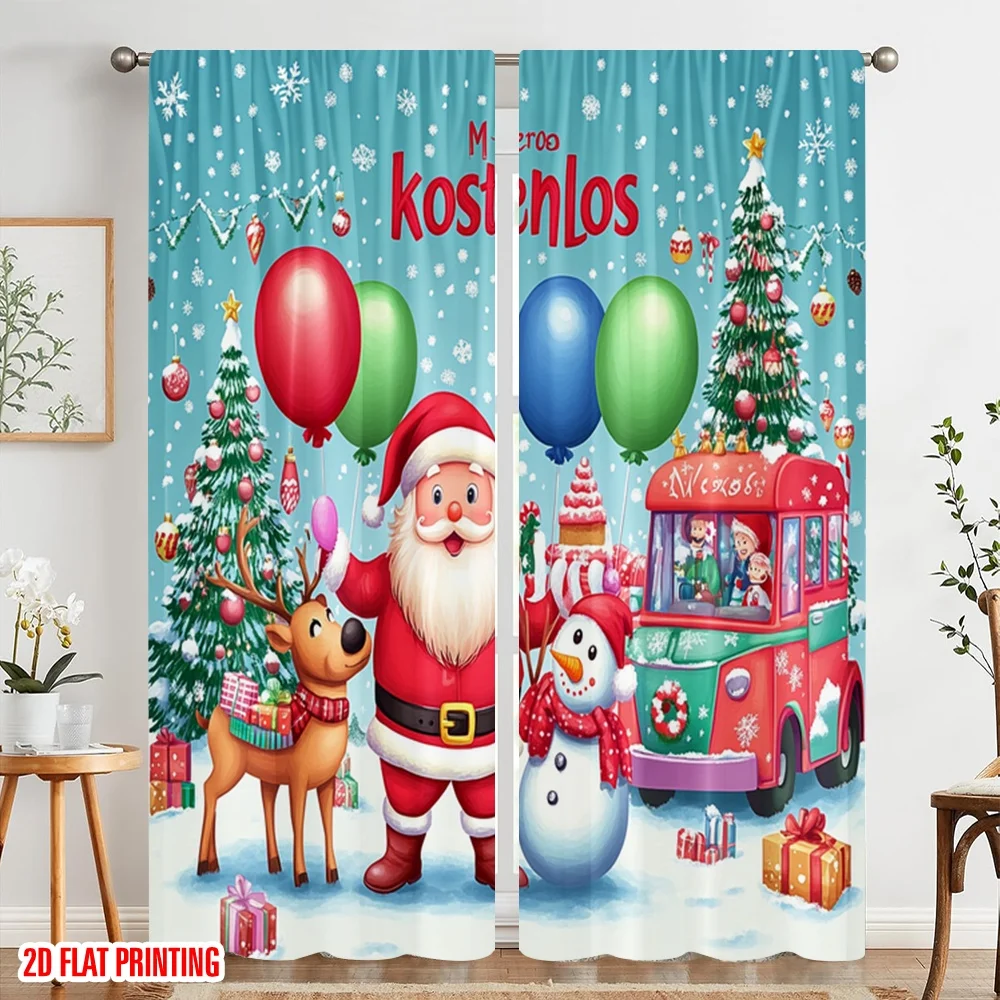 2 قطعة ، 2D طباعة الطائرة الستائر المعاصرة الرنة والهدايا (3) بوليستر متعدد الاستخدامات (بدون قضيب) آرت ديكو للاستخدام الاحتفالي لـ