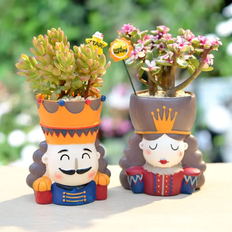 Concrete Flowerpot Molds Planters Cement Pot Molds Indoor Plants Vase Plaster Mold Queen Statue Pen Holder Candle Cup Resin Mold