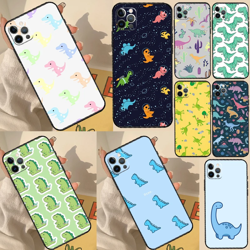 귀여운 공룡 아기 아이폰 14 Pro Max 16 15 11 12 13 Pro Max mini XR 15 16 Plus 16e 케이스