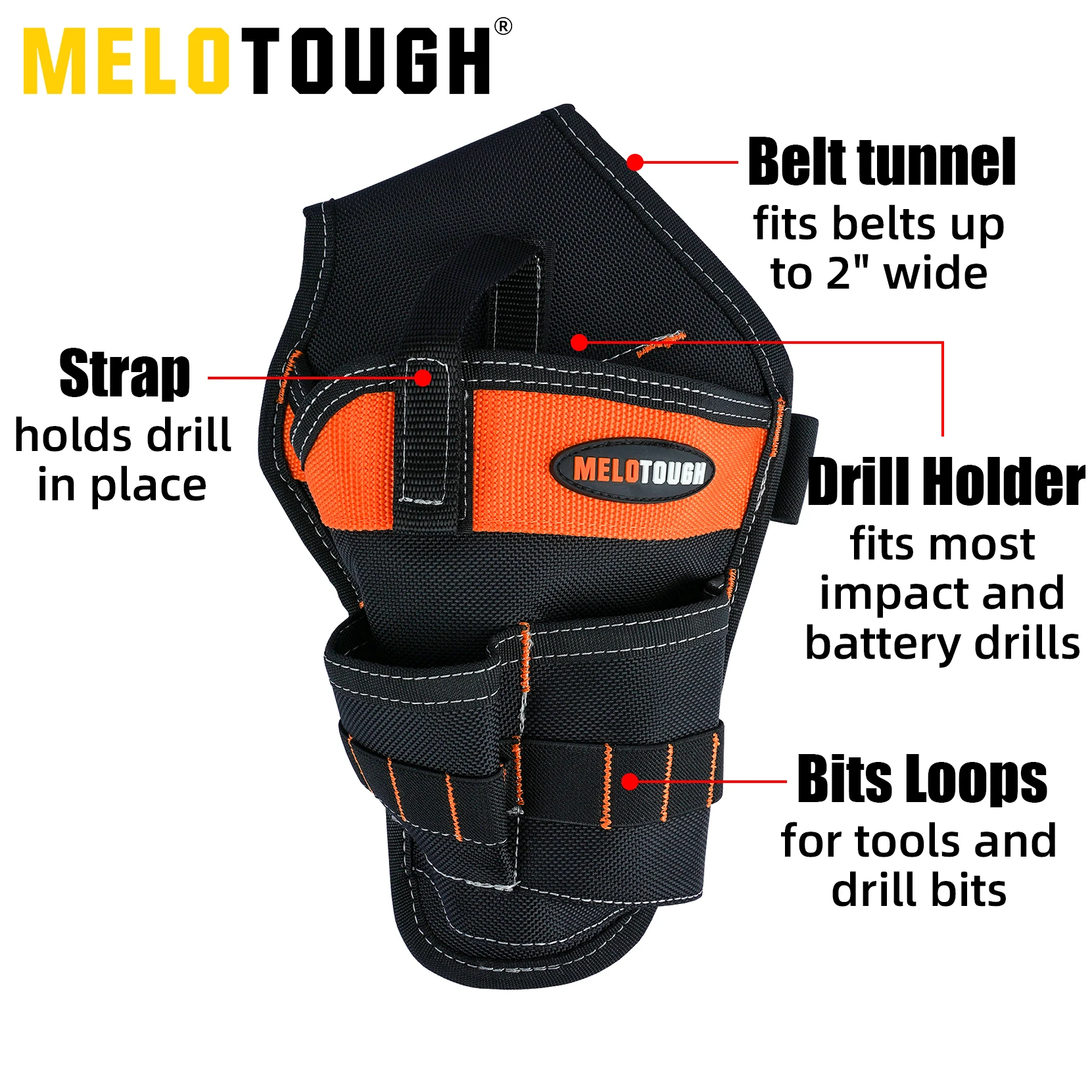 Drill Holster Waist Tool Bag Electric Waist Belt Tool Pouch Bag for Tools And Drill Bits