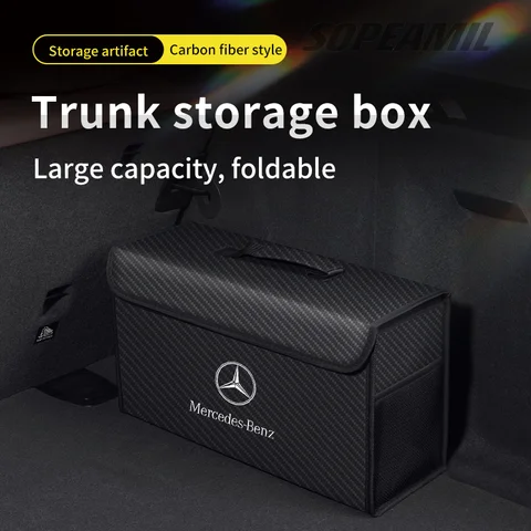 메르세데스-벤츠 A B C E S 클래스 A35 A45 C43 GLA GLB GLC GLK CLA CLS SLK ML SL 차량 트렁크 수납 박스 접이식 정리 가방