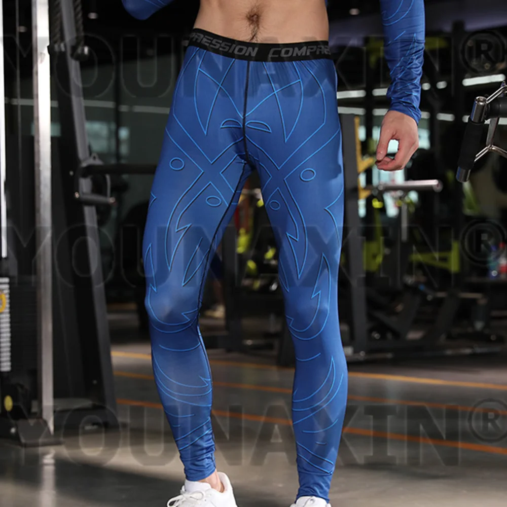 Pantaloni sportivi da uomo di grandi dimensioni attillati da corsa basket Skinny abbigliamento sportivo Fitness Traning pantaloni da palestra S M L