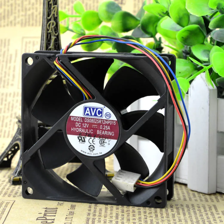 

ORIGINAL 8025 8CM 12V 0.25A 4WIRES WM TEMPERATURE CONTROL CASE FAN DS08025R12HP015