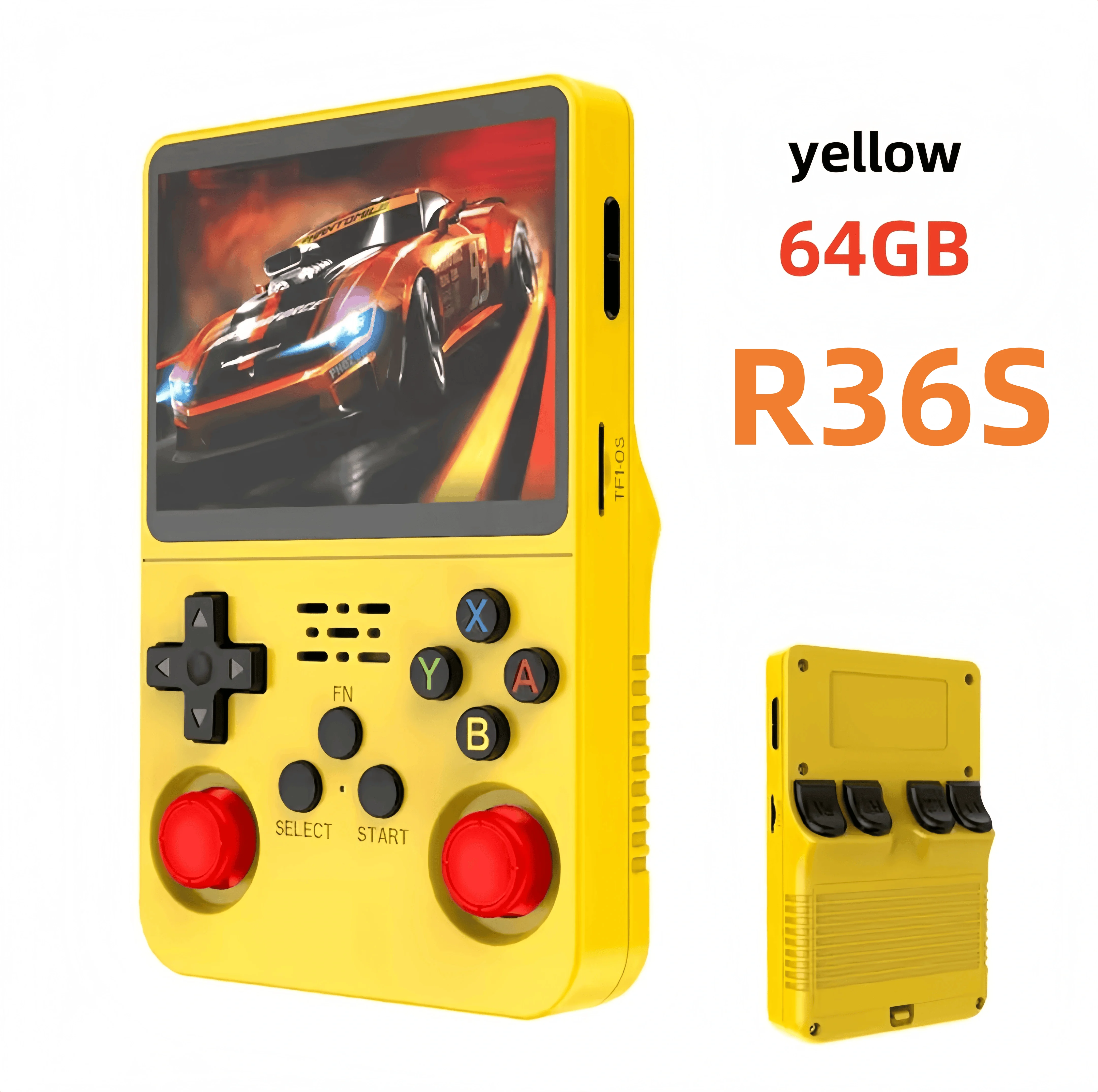 R36S R36 Ultra Handheld Retro Videogame Console IPS Scherm 128GB Spellen Draagbare Zakspeler Linux Systeem R36Ultra R36 PRO - afbeelding 1