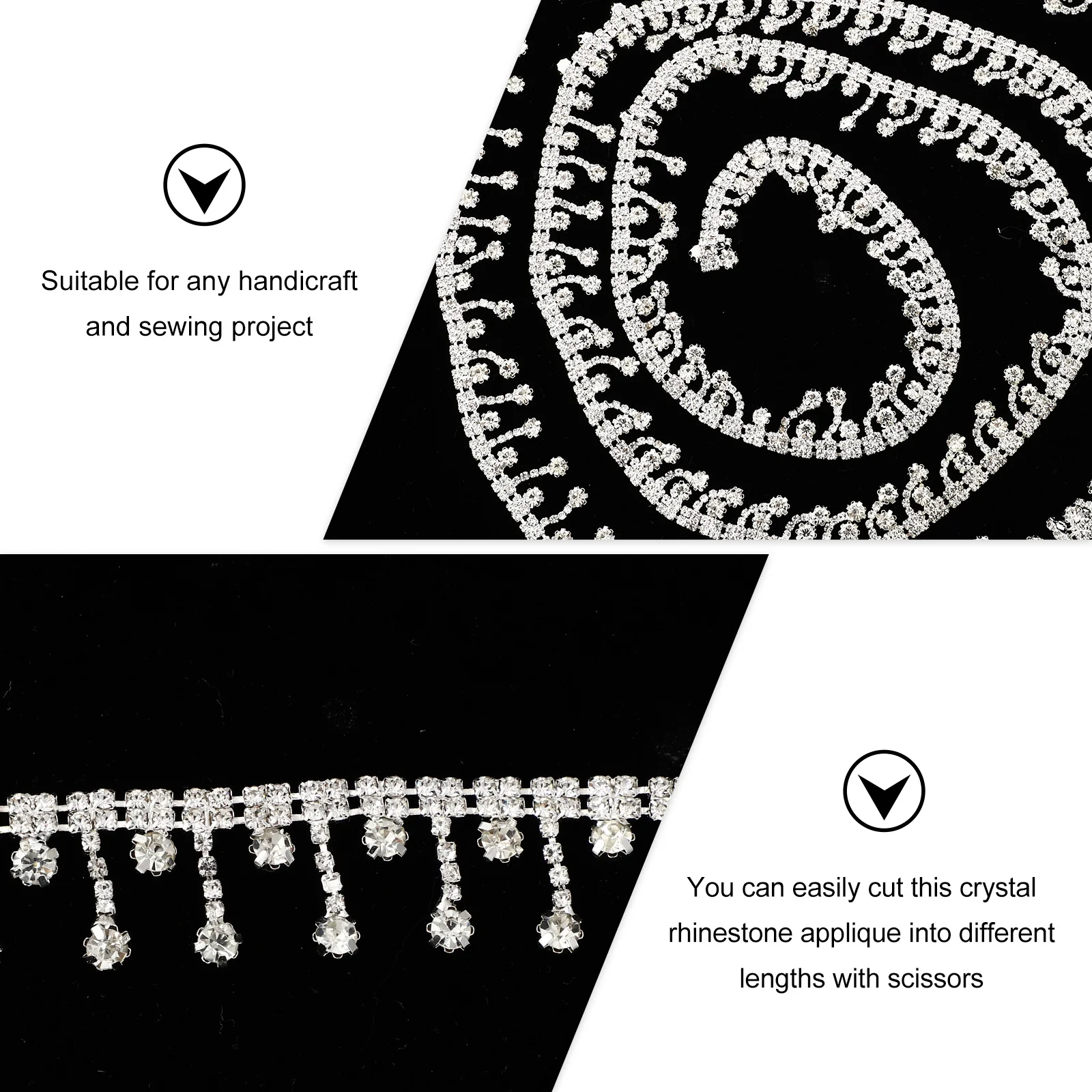 

Rhinestone Tassel Chain for Women Waist Diamond Decorative Clothing Accessory DIY Craft Belt Buckle Dress Up Beach Party Wedding