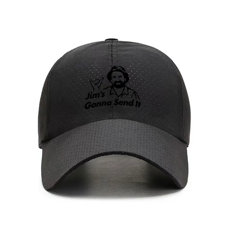Jims Gonna Send It Quick Dry Baseball Cap Lightweight Breathable Foldable Outdoor Sports Hat