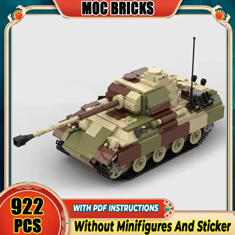 

Military Series Moc Building Bricks WW2 Panther G German Tank Model Technology Modular Armored Car Blocks Gifts Toys Assembly