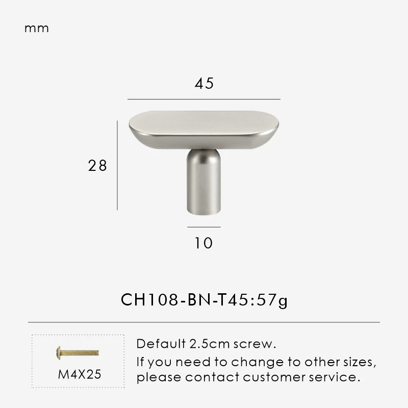 Nurlin massief messing effen minimalistisch Italiaans modern design kastladen T-bar handvat verlengde kledingkast kastdeur pull CH108