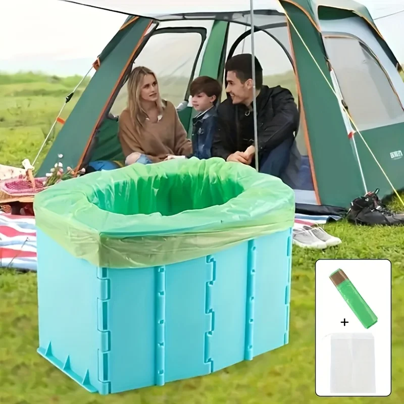 

Portable Potty Seat for Toddler Foldable Travel Potty Training Toilet Seat with Cleaning Bags for Camping Travel Potty Seat