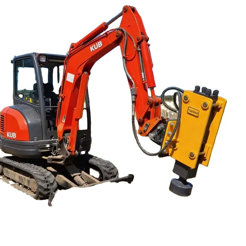 Hydraulic Breaker Skid Steer Post Pounder Attachment Farm High Quality Hydraulic Post Pile Driver Breaker Chisel for 2-9Ton
