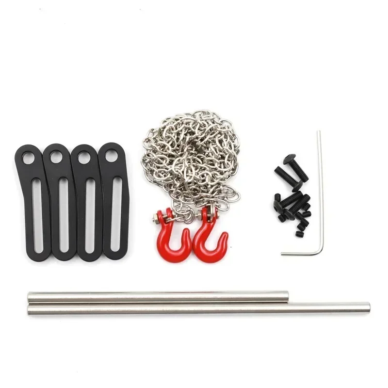 

Metal Front and Rear Bumper with Tow Hook for Trxs TRX4 Axial SCX10 LCG Chassis 1/10 RC Crawler Car Upgrade Parts Accessories