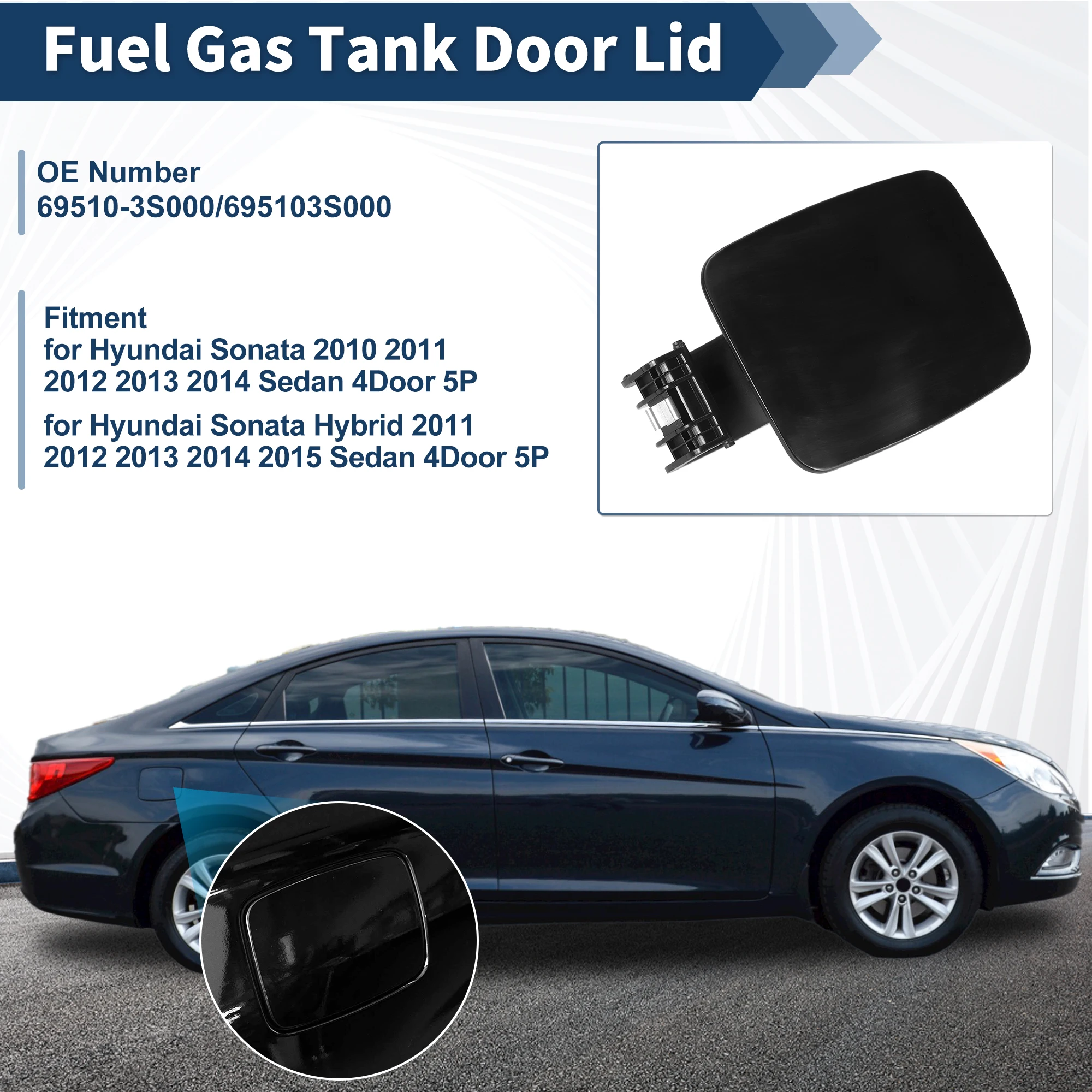 

UXCELL Fuel Tank Door for Hyundai Sonata 2010-2014 Gas Fuel Filler Door No.695103S000
