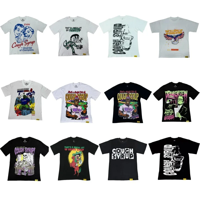 Camiseta de manga corta para hombre de marca de moda de estilo europeo y americano con símbolo del LOTE AWFUL DE COUPH