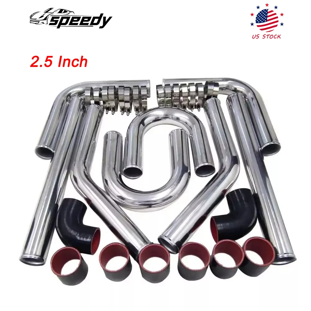 

2,5-дюймовый турбоинтеркулер, алюминиевый трубопровод с U-образной трубой, силиконовый соединительный зажим, комплект EGR-1047