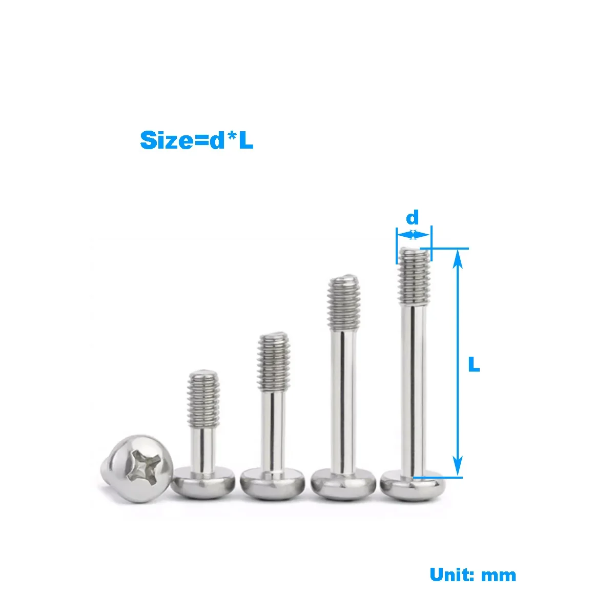 

304 Stainless Steel Pan Head Cross Locking Screw / Round Head Anti Loosening Bolt Half Tooth M3M4M5M6M8