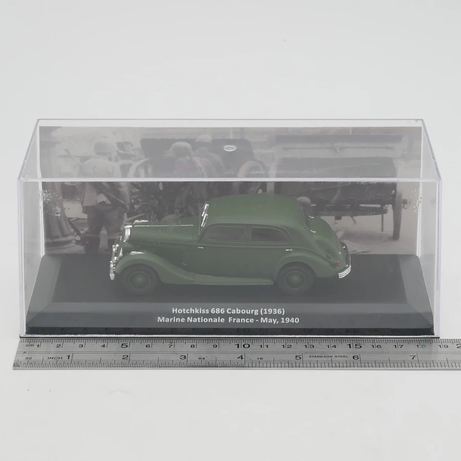 

Diecast Ixo 1:43 Scale Hotchkiss 686 Cabourg 1936 World War II French Marine Corps Alloy Car Model Collectible Toy Gift Souvenir