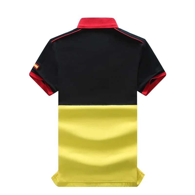 Classic Men's Polo Shirts ESPANA Short Sleeve Yellow Men's Clothing Casual Buttons Collared Golf Tee