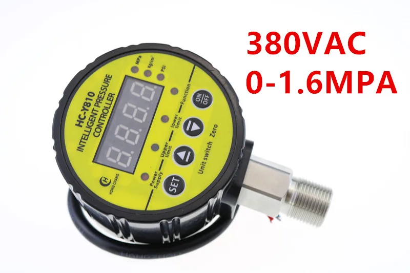 

0-1.6MPA Air Compressor Pressure Switch Digital M20 x 1.5 Pressure AC380V Gauge Relay output