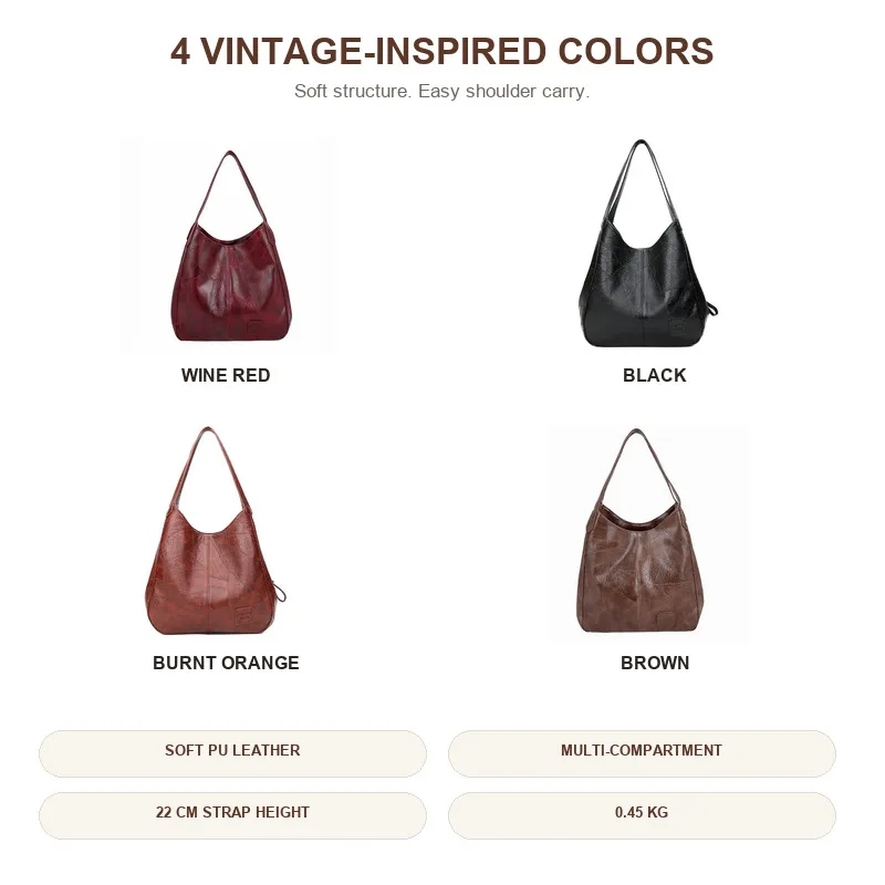 Vintage Women Hand Bag Designers Luxury Handbags Women Shoulder Tote Female Top-handle Bags Fashion Brand