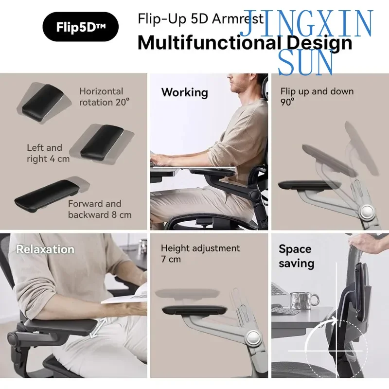 Nordic Office Chair for H1 Pro V2 Ergonomic with Footrest - Home Desk with Lumbar Support, Mesh Headrest