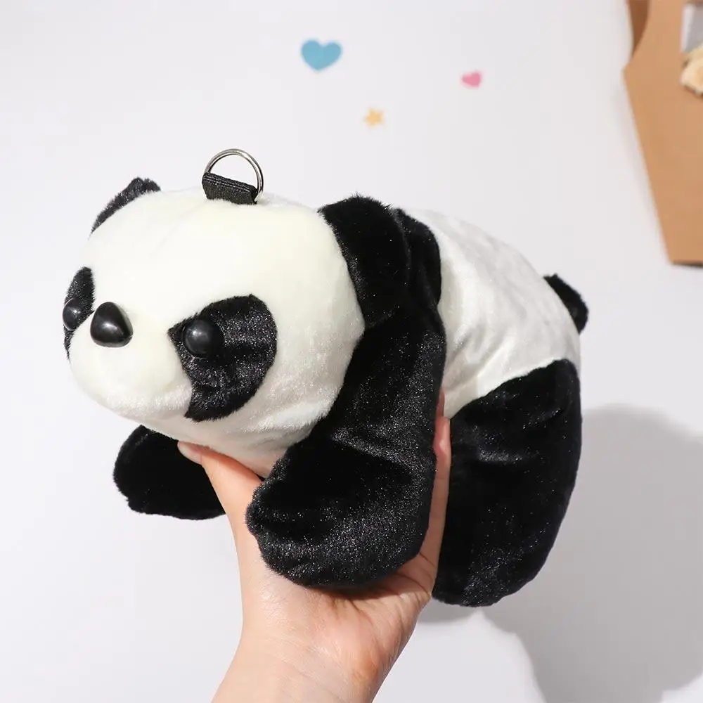 Stuffed Animals Plush Shoulder Bag Warm Fluffy Cute Cartoon Crossbody Bag Kindergarten Plush Toy Plush Panda Bag Travel Purses