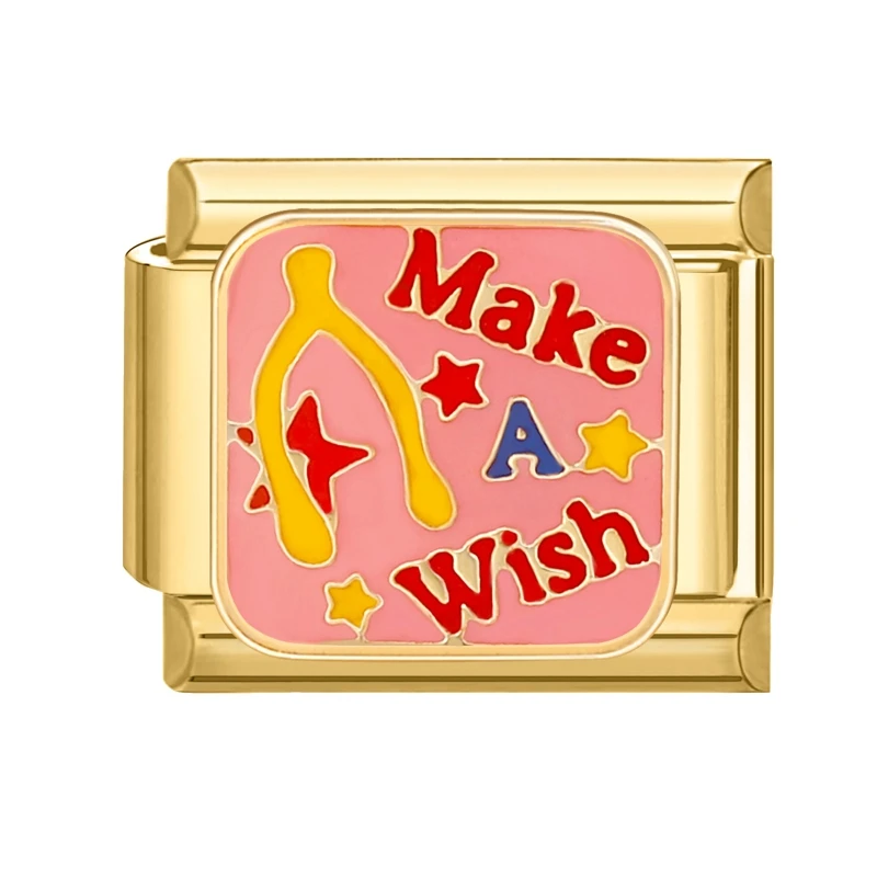 Cold Color Letter Daddy's Girl Big SiS Be Mine Italian Charm Links Stainless Steel Fit 9mm Bracelet Jewelry DIY Making